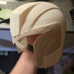 Første test på at lave en hjelm der kan bruges til cosplay
Dette er fra Judge Dredd
Her er den spartlet op