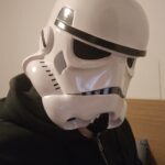 Stormtropper hjelm der er bestilt med print, slibning, maling og finish
Det er lavet som en gave for kunden
Sidste test fitting inden den skal afleveres